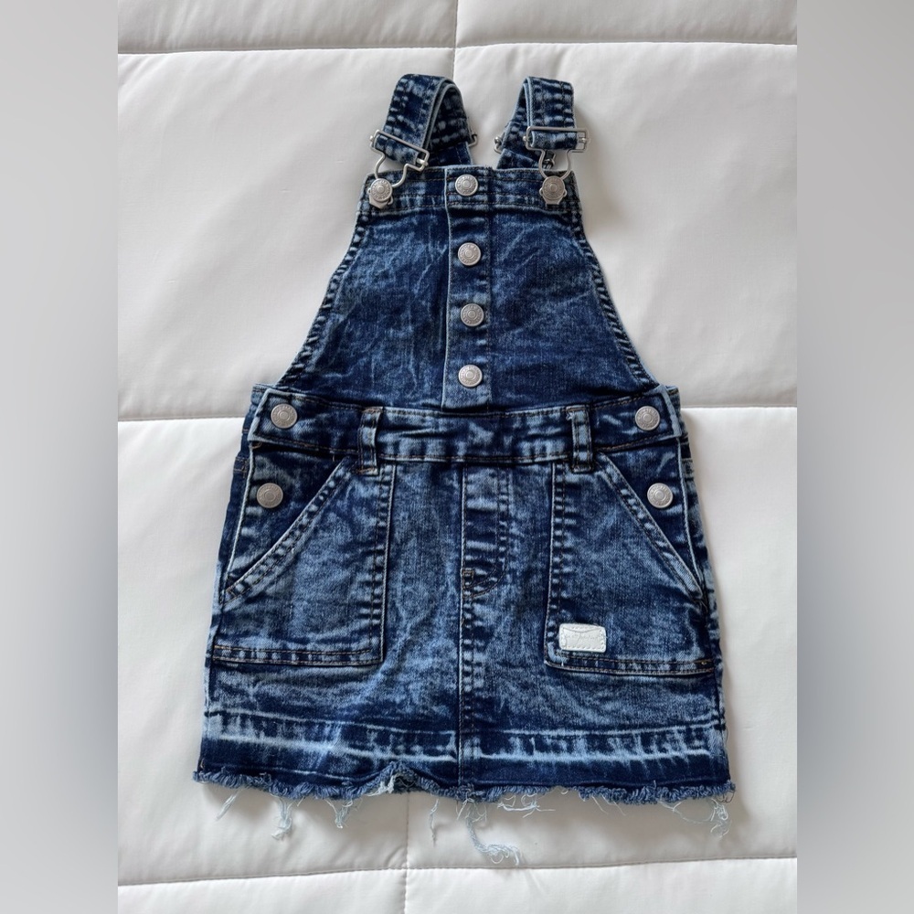 7 For All Mankind Dark Wash Kids Overalls Size 18months